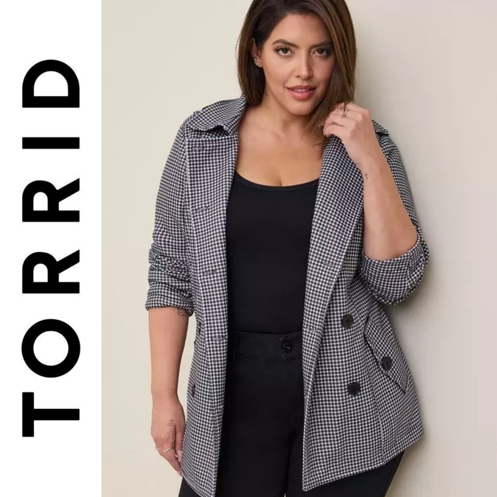 TORRID Herringbone Knit Double Breasted Peacoat – Modern Classic Winter Style